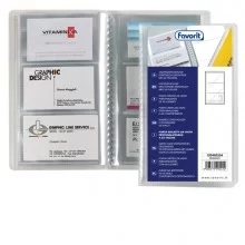 PORTABIGLIETTI VISITA PERS. 20 BUSTE A 3 TASCHE 12,5x20,5cm FAVORIT FUORI CATALOGO