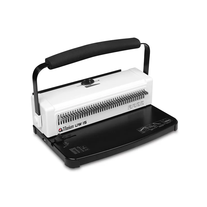 RILEGATRICE MANUALE UW15 DORSO METALLICO 34 ANELLI 3:1 TiTanium