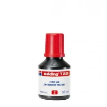 RICARICA INCHIOSTRO PERMANENTE 30ML T25 ROSSO EDDING