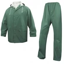 COMPLETO IMPERMEABILE EN304 Tg. L verde (giacca+pantalone) FUORI CATALOGO