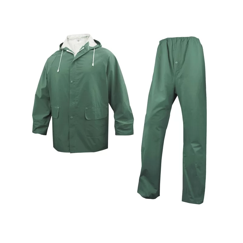 COMPLETO IMPERMEABILE EN304 Tg. XL verde (giacca+pantalone) FUORI CATALOGO