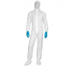 TUTA PROTEZ.DA RISCHIO CHIMICO DT115 Tg. XL bianco MONOUSO