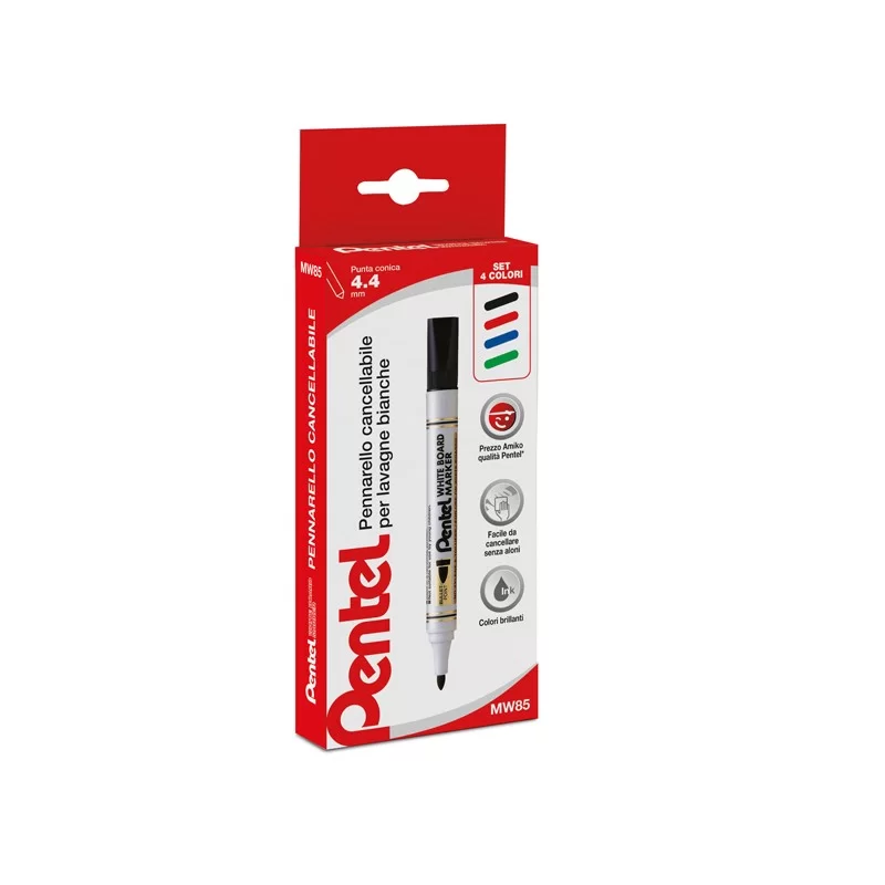 TASCHETTA 4 MARCATORE WHITE BOARD MW85 PUNTA TONDA AMIKO PENTEL