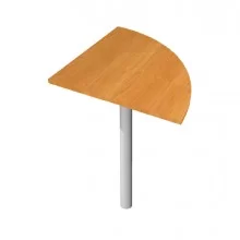 ANGOLARE 90° NOCE CHIARO + GAMBA SUPPORTO GRIGIO CROMATO x SCRIVANIE EASY