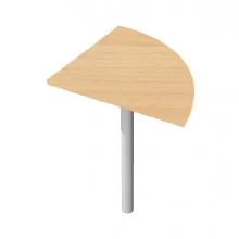 ANGOLARE 90° FAGGIO + GAMBA SUPPORTO GRIGIO CROMATO x SCRIVANIE EASY