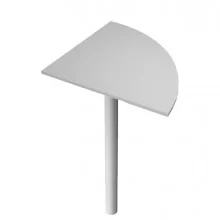 ANGOLARE 90° GRIGIO + GAMBA SUPPORTO GRIGIO CROMATO x SCRIVANIE EASY