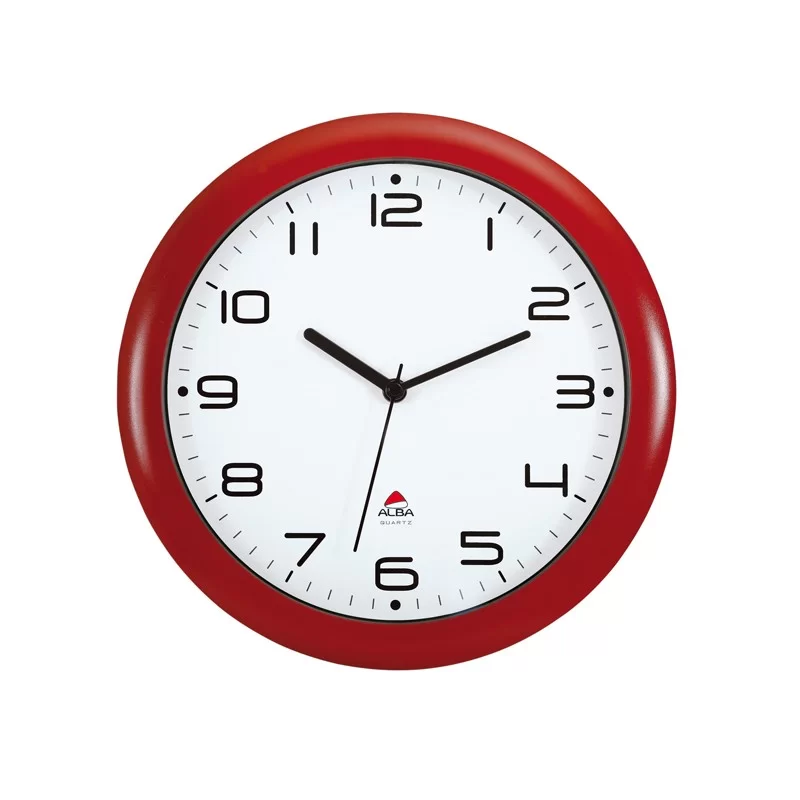 OROLOGIO DA PARETE HORNEW Ø30cm ROSSO Alba