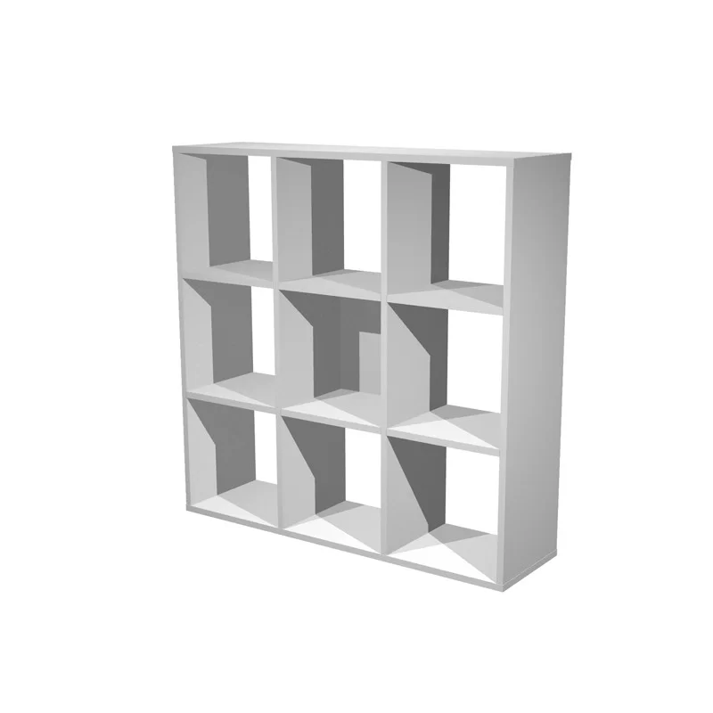 LIBRERIA 9 CASELLE 104x29,2cm-H103,9cm GRIGIO ALLUMINIO - RAINBOW