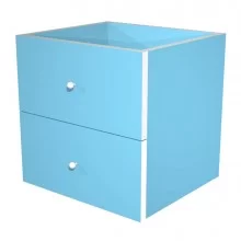 CASSETTIERA 2CASS. AZZURRO per LIBRERIA RAINBOW