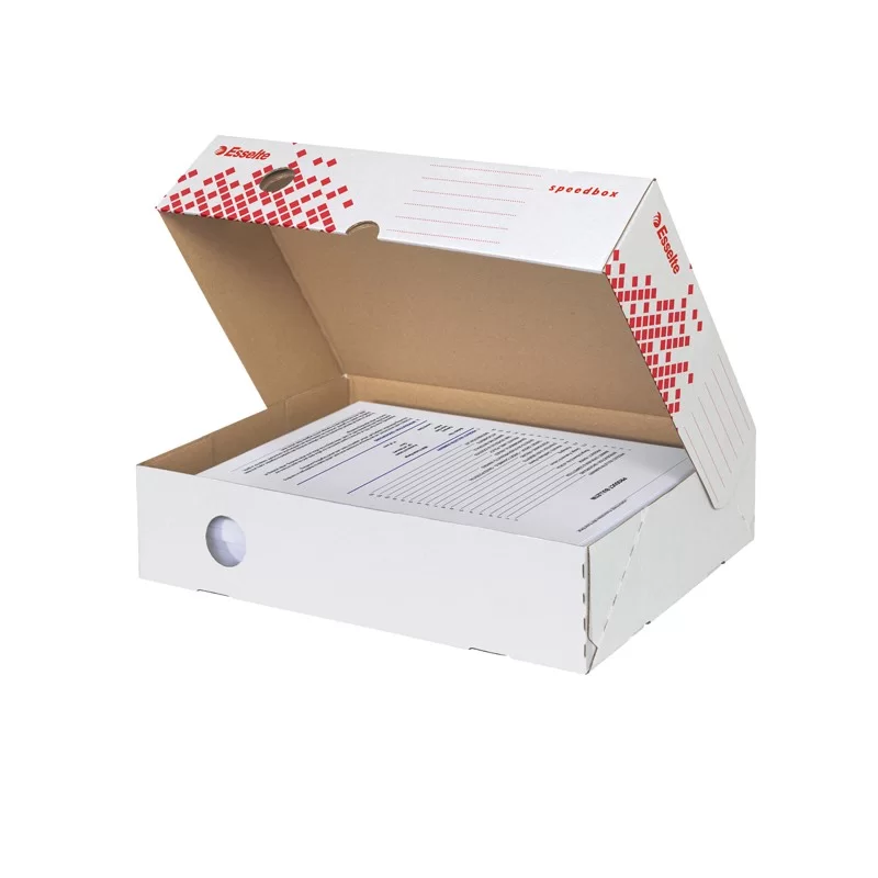 Scatola archivio SPEEDBOX dorso 80mm 35x25x8cm apertura totale ESSELTE (Conf.25)