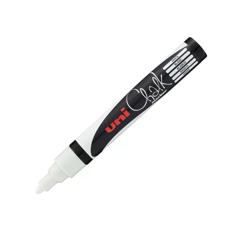 Marcatore a gesso liquido UNI CHALK p.tonda bianco UNI MITSUBISHI