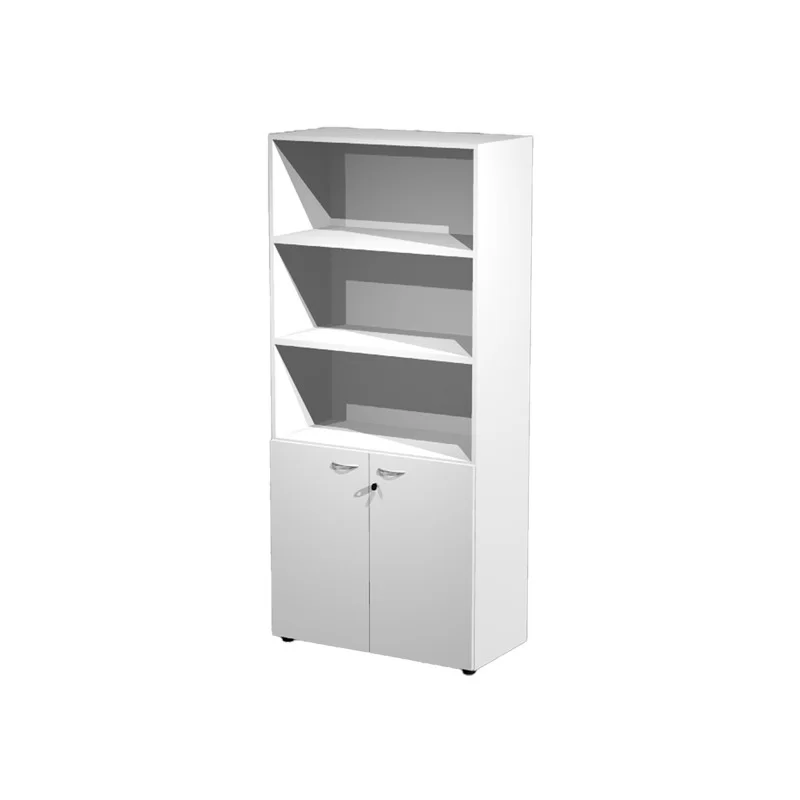 ARMADIO MODULARE A 2 ANTE BASSE 90x45,8cm - H200cm BIANCO