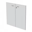 COPPIA ANTE in MELAMIN. x libreria bassa L76cm BIANCO
