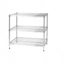 SCAFFALE 3 RIPIANI IN ACCIAIO CROMATO 60x90cm - H90cm ARCHIMEDE Kit ROBUSTO