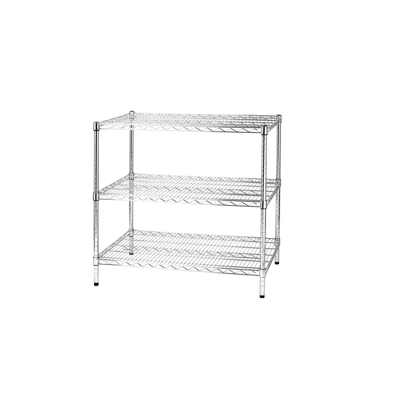 SCAFFALE 3 RIPIANI IN ACCIAIO CROMATO 60x90cm - H90cm ARCHIMEDE Kit ROBUSTO