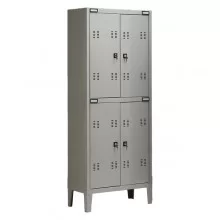 ARMADIO SPOGLIATOIO METALLO a 4 POSTI 70x35cm H180cm GRIGIO