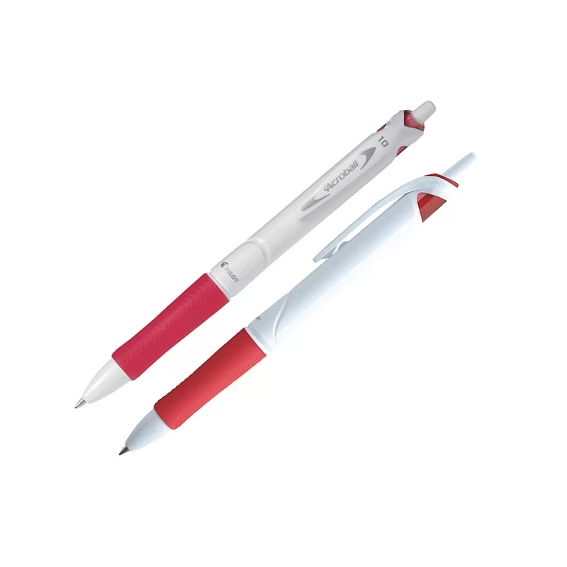 Penna a sfera scatto ACROBALL PURE WHITE Begreen 1,0mm rosso PILOT (Conf.10)