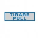 TARGHETTA ADESIVA 165x50mm TIRARE / PULL (Conf.10)