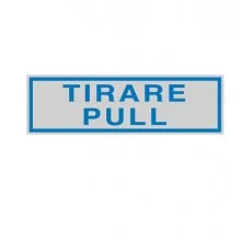 TARGHETTA ADESIVA 165x50mm TIRARE / PULL (Conf.10)