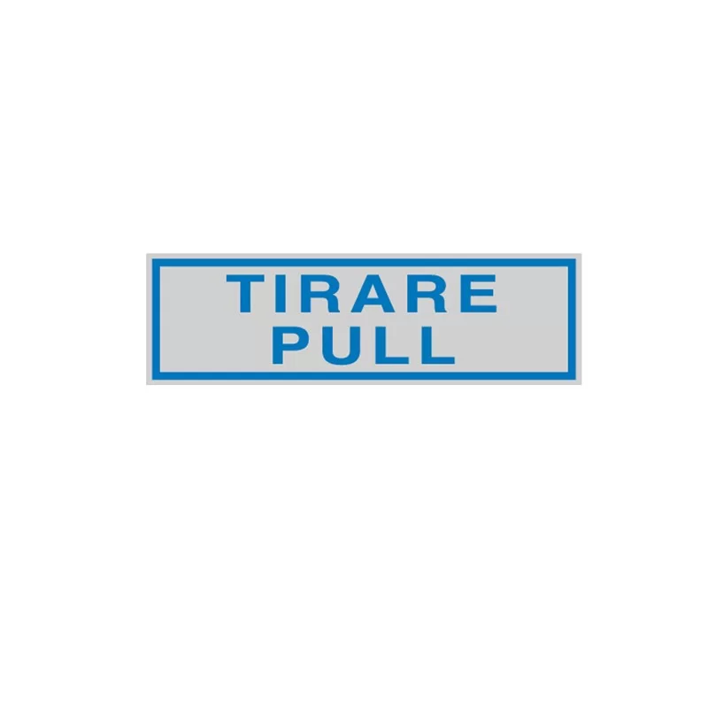 TARGHETTA ADESIVA 165x50mm TIRARE / PULL (Conf.10)