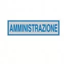 TARGHETTA ADESIVA 165x50mm AMMINISTRAZIONE (Conf.10)