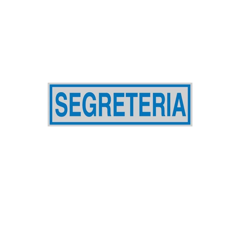 TARGHETTA ADESIVA 165x50mm SEGRETERIA (Conf.10)