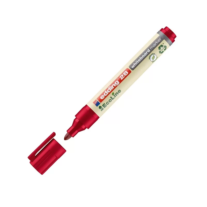 MARCATORE ROSSO PER LAVAGNE BIANCHE EDDING 28 ECOLINE TRATTO 1,5 - 3,00mm (Conf.10)