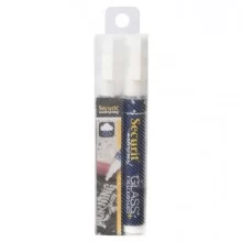 BLISTER 2 MARCATORI A GESSO LIQUIDO Waterproof BIANCO 2-6mm Securit