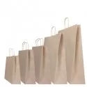 25 SHOPPERS CARTA BIOKRAFT 36X12X41CM TWISTED SABBIA FUORI CATALOGO