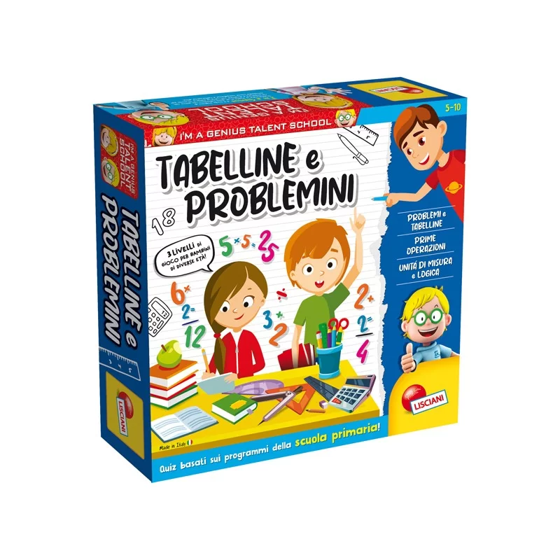 I'm a Genius Tabelline e Problemi Lisciani FUORI CATALOGO