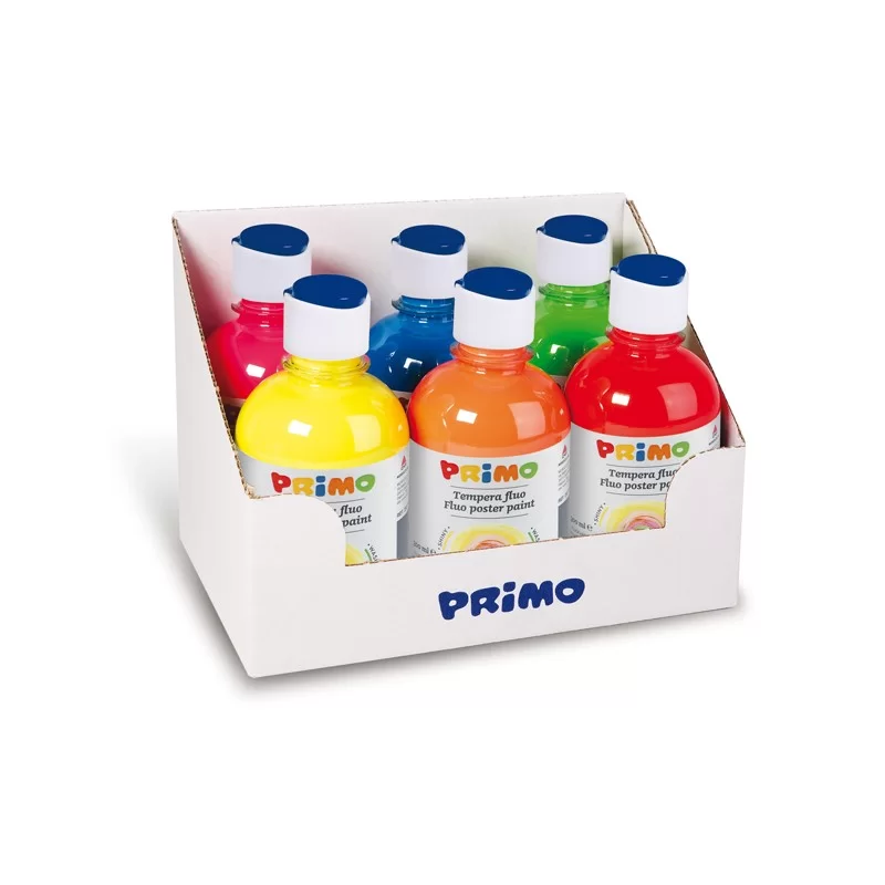 Box 6 tempera fluo 300ml colori assortiti PRIMO FUORI CATALOGO