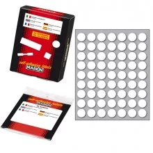 Etichetta adesiva bianca tonda Ø14mm (10fogli x 63etichette) Markin (Conf.10)