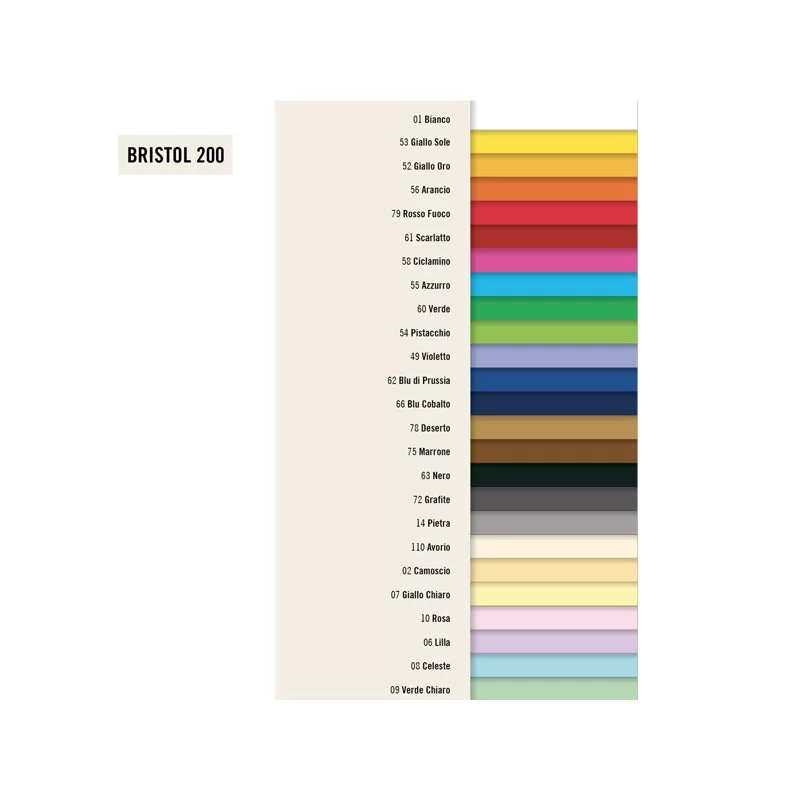 Conf.10 cartoncino Bristol Color 200gr 100x70cm pistacchio 54 Favini