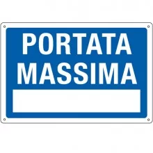 CARTELLO ALLUMINIO 30x20cm 'Portata Massima'