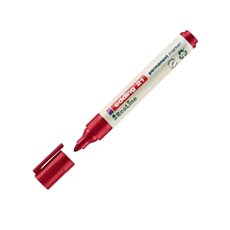 MARCATORE PERMANENTE 21 ECOLINE P.CONICA ROSSO EDDING (Conf.10)