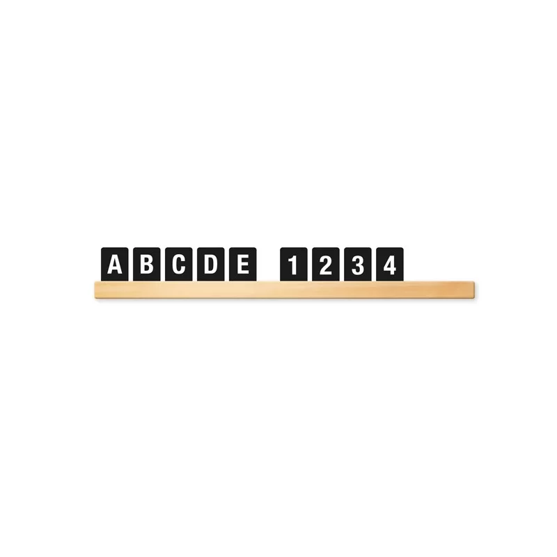 Kit Mensola portamessaggi Teak + 169 tessere Letter Board Securit