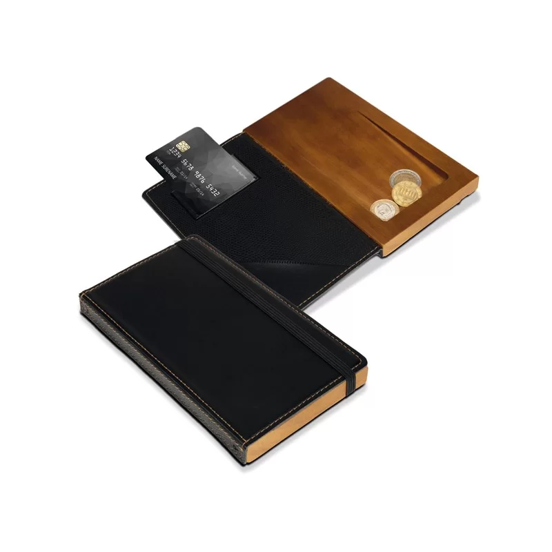 Porta conto in legno e similpelle Trendy Securit