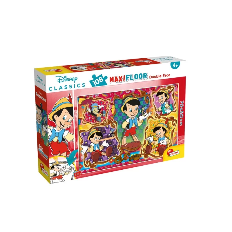 PUZZLE SUPERMAXI PINOCCHIO 108 PEZZI 70X50CM LISCIANI FUORI CATALOGO