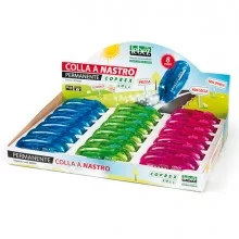 Display 18pz Colla a nastro permanente 6mmx8mt Coprex FUORI CATALOGO