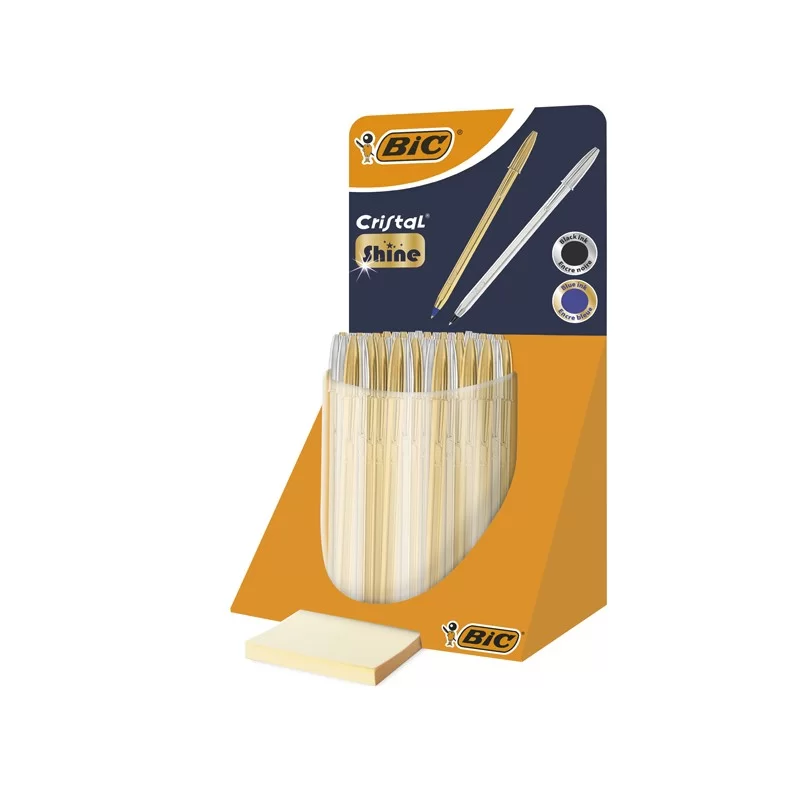 Expo sfera Cristal®Shine oro/argento - 40 pezzi - ink nero/bu - Bic FUORI CATALOGO