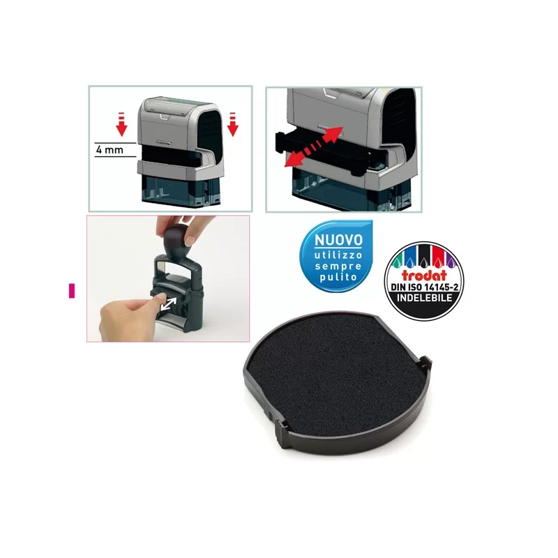 BLISTER DA 2 TAMPONI 6/4638 NERO TRODAT FUORI CATALOGO