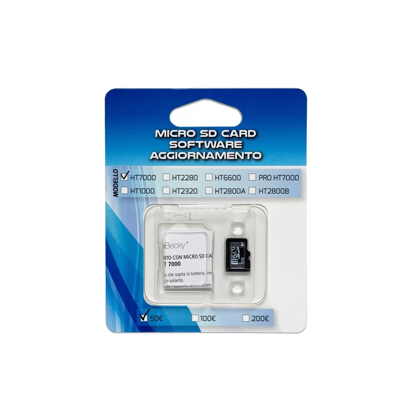 MICRO SD CARD aggiornamento 100/200€ per verificabanconote HT7000