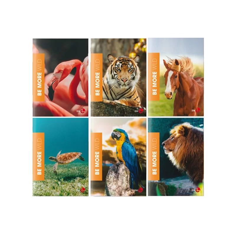 Maxiquaderno A4 36fg+2 100gr 1rigo WILD Be More BM (Conf.10)
