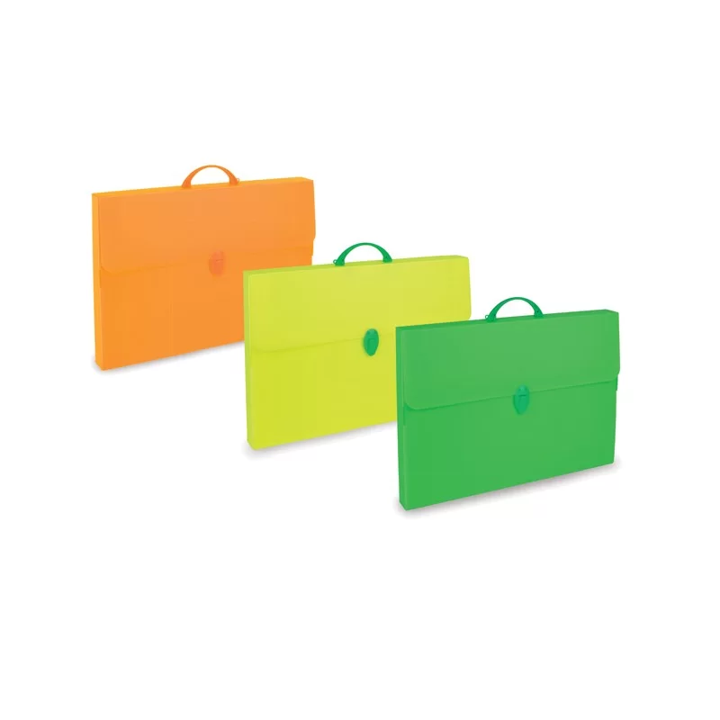 Valigetta polionda Fluo 36,5x56,5cm dorso 5,5cm colori assortiti