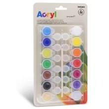 Colore acrilico fine 14 vasetti da 4,5ml colori assortiti Primo FUORI CATALOGO