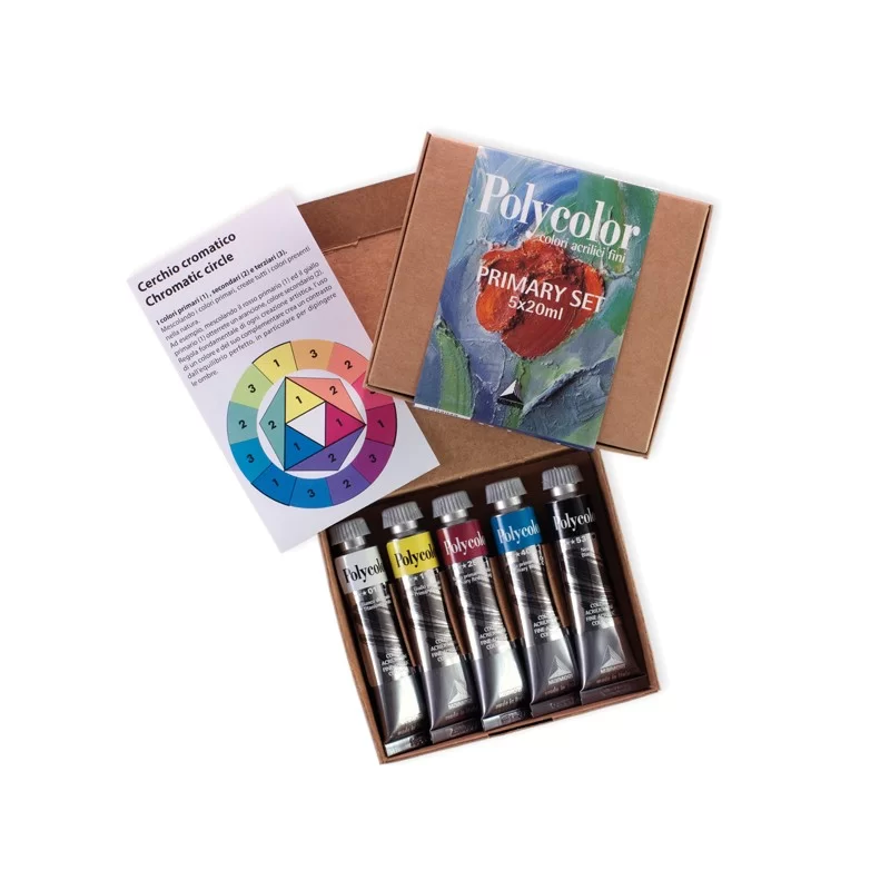 Colori vinilici Polycolor Primary Set 5 tubetti da 20ml Maimeri