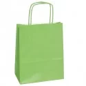 25 shoppers carta kraft 14x9x20cm twisted verde mela FUORI CATALOGO