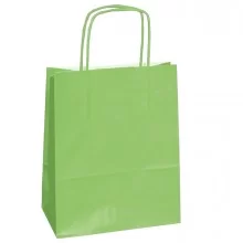25 shoppers carta kraft 14x9x20cm twisted verde mela FUORI CATALOGO
