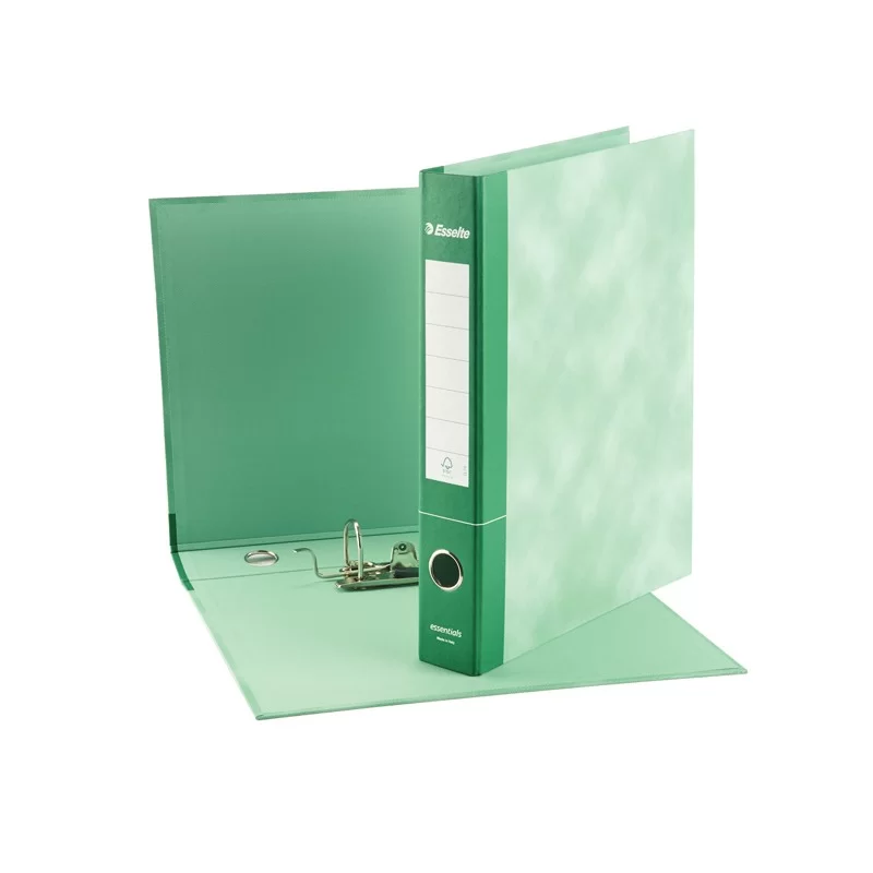 Registratore ESSENTIALS G74 verde dorso 5cm f.to protocollo ESSELTE (Conf.8)