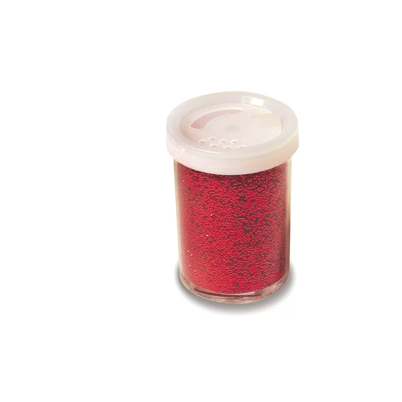 Glitter flacone grana fine 25ml rosso DECO (Conf.12)